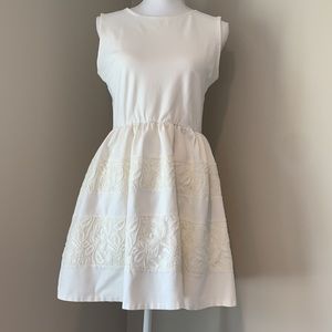 bar III | Knit Fit & Flare Lace Dress | X-Large